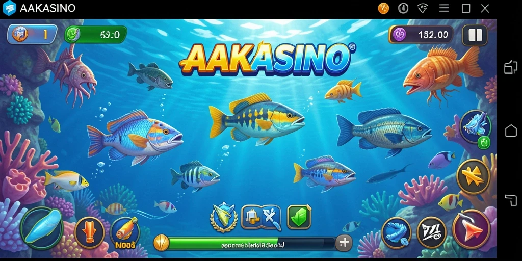 Tampilan gameplay menembak ikan yang menarik di AAKASINO.