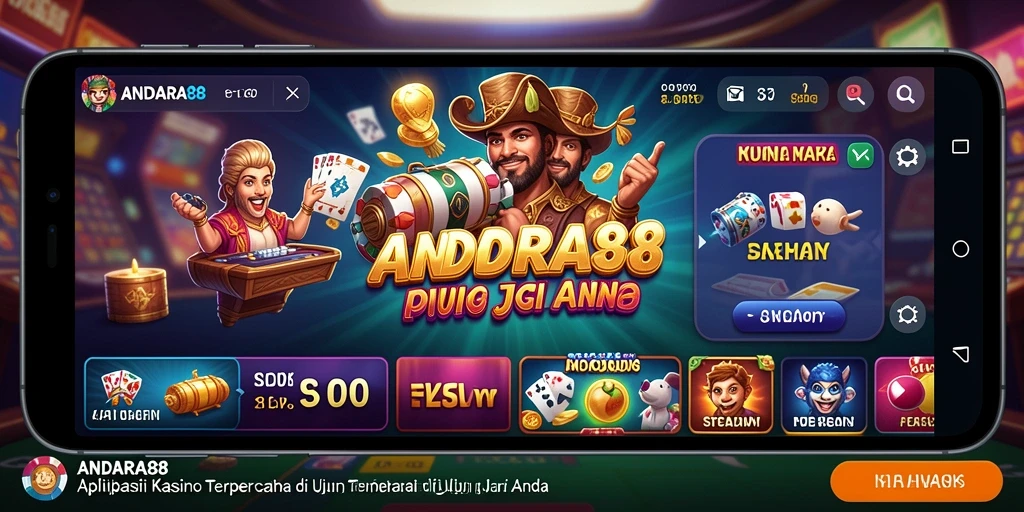 Screenshot gameplay ANDARA88 menampilkan suasana kasino yang mendebarkan.