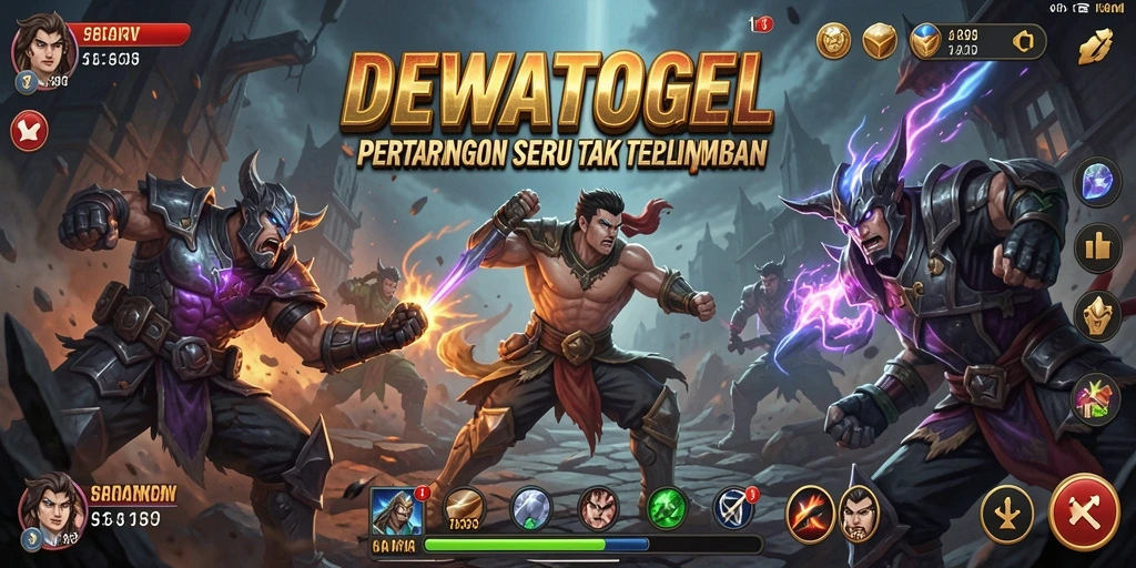 Tampilan gameplay pertarungan seru di DEWATOGEL.