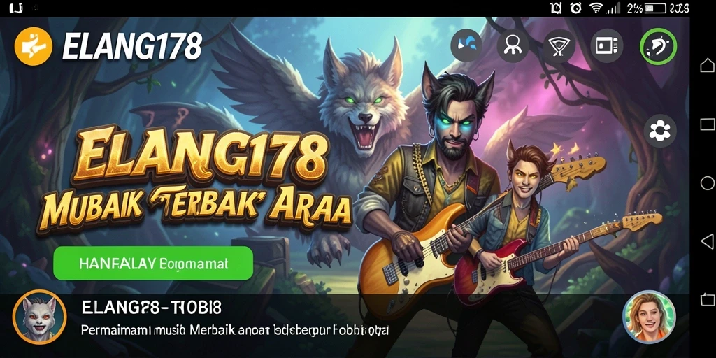 Tampilan menarik dari gameplay ELANG178 yang berfokus pada musik.