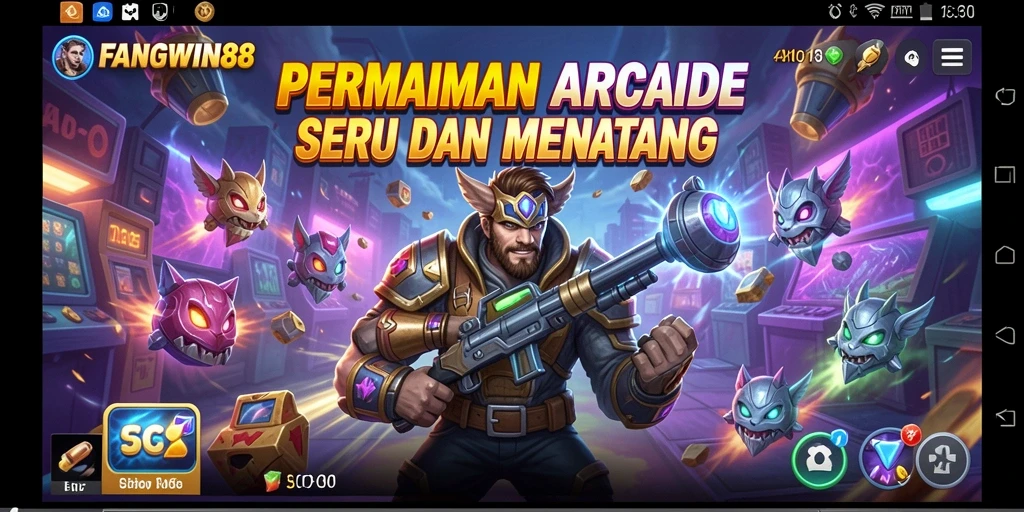 Tangkapan layar menampilkan aksi seru dalam <strong>FANGWIN88</strong> dengan gameplay Arcade yang dinamis.