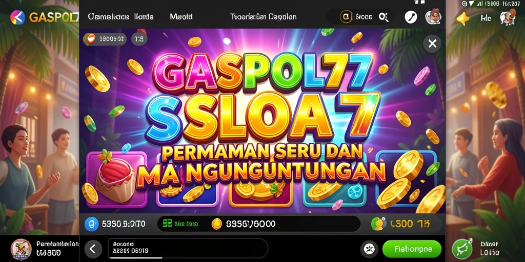 Screenshot utama GASPOL77 menampilkan gameplay seru di mesin slot.