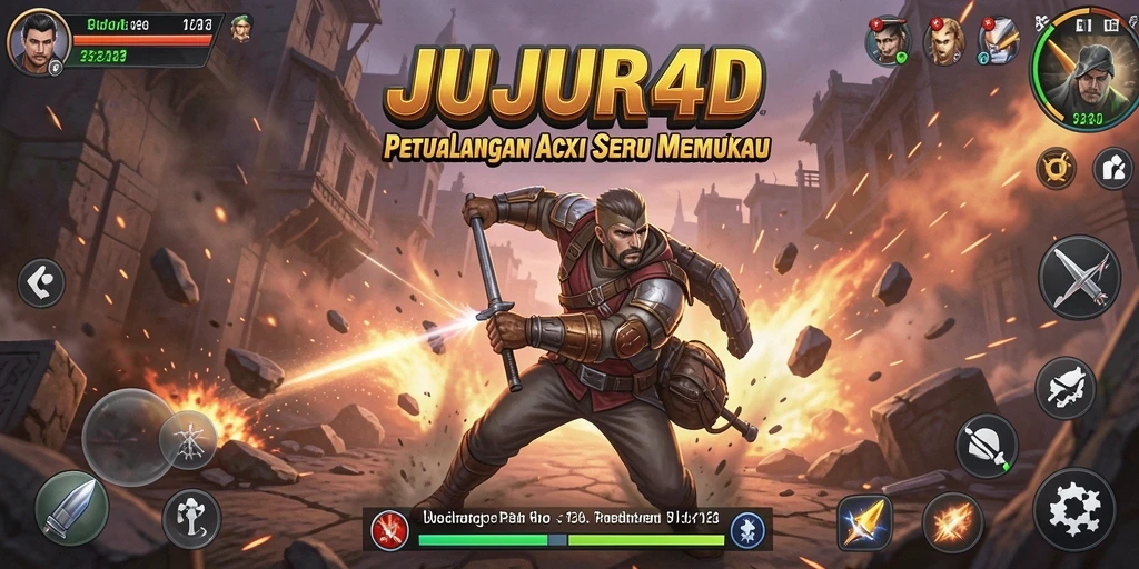 Tampilan seru gameplay JUJUR4D yang penuh aksi mendebarkan.