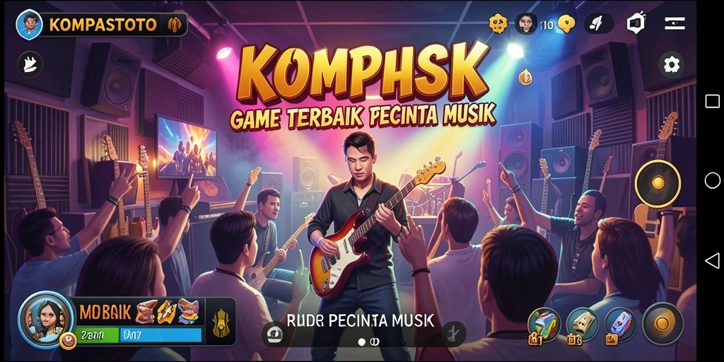 Tampilan gameplay <strong>KOMPASTOTO</strong> yang seru dan interaktif dengan berbagai alat musik.