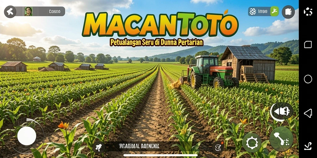 Tampilan menarik dari gameplay pertanian di MACANTOTO.