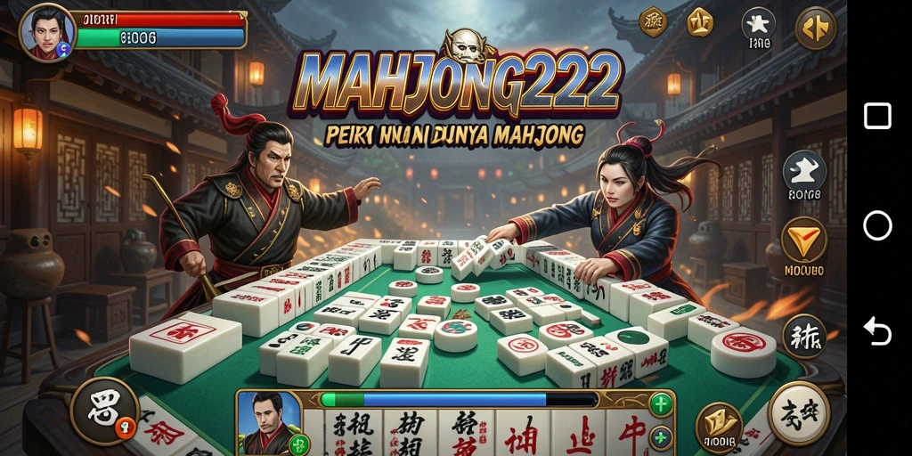 Tampilan seru dari gameplay pertarungan di MAHJONG222