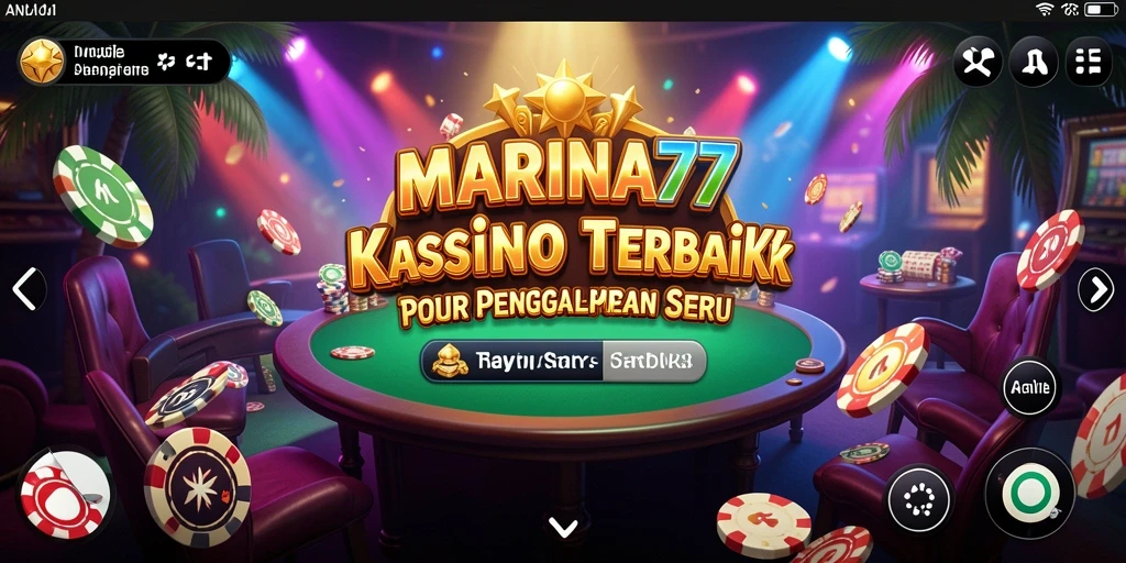 Tampilan screenshot utama MARINA77 menunjukkan gameplay kasino yang mendebarkan.