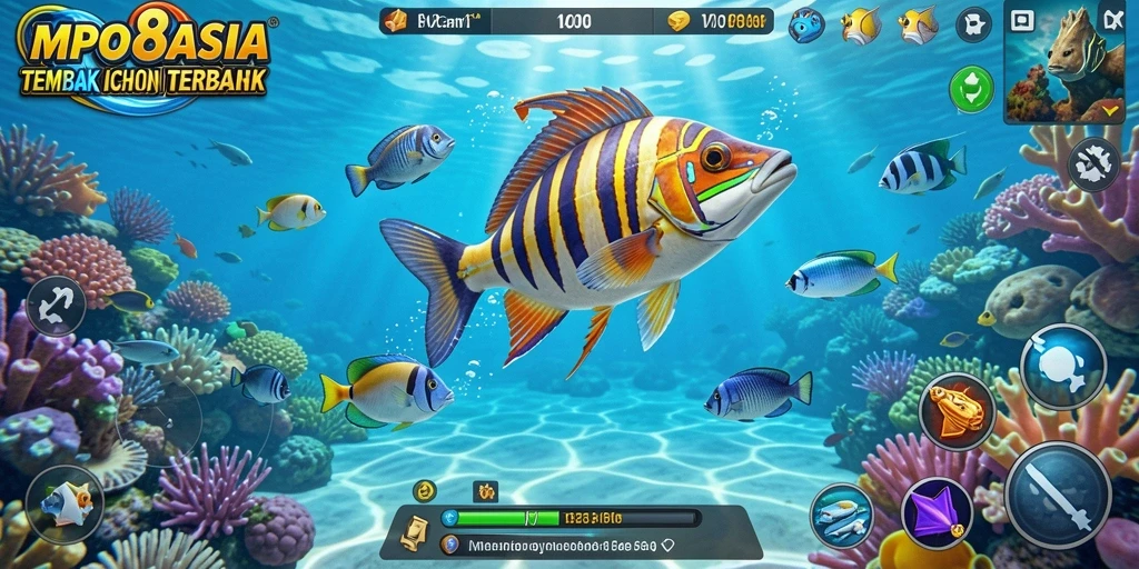 Tampilan gameplay MPO88ASIA yang seru saat menembak ikan.