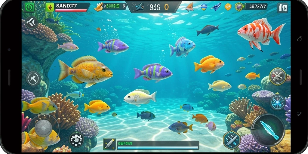 Tampilan gameplay SAND77 yang seru dan penuh aksi Tembak Ikan.