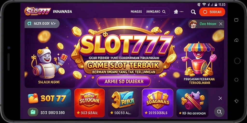 Tampilan gameplay SLOT777 yang seru dan menghibur.