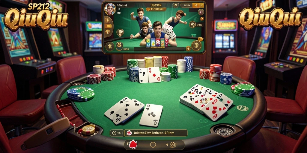 Screenshot gameplay SP212 yang menunjukkan aksi QiuQiu yang mendebarkan.